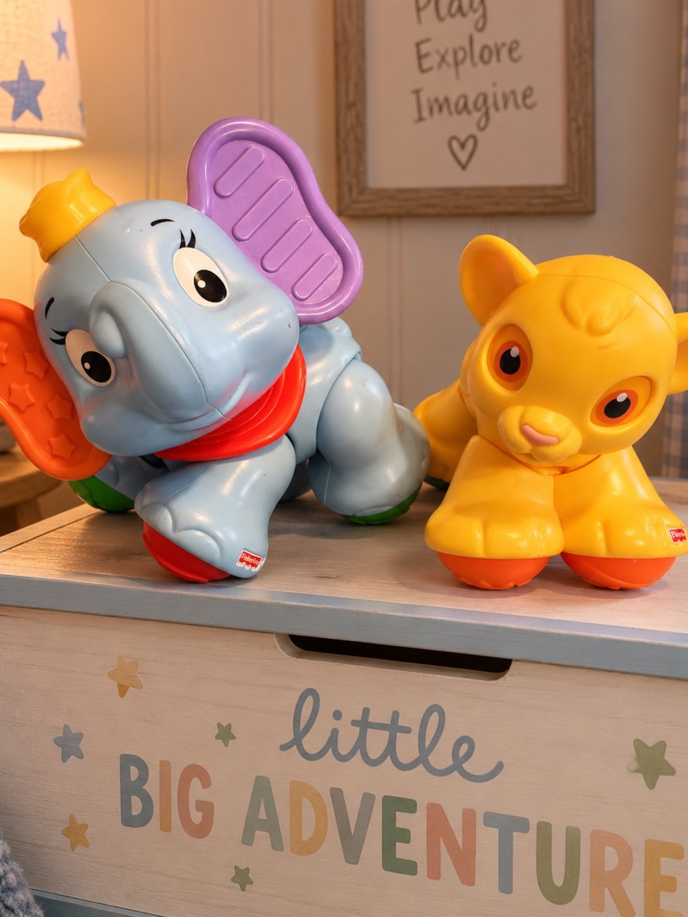 Fisher Price Disney Clickable Posable Pets Dumbo Simba Lion King